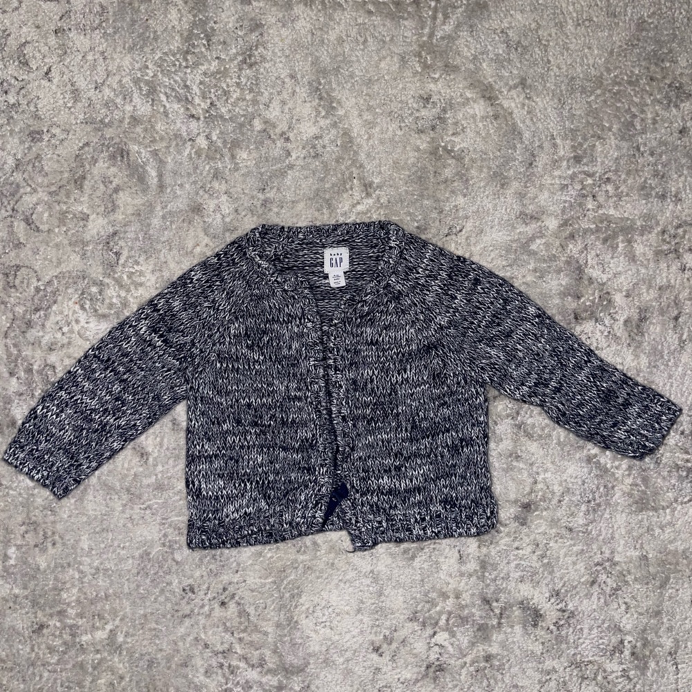 Baby GAP Navy and White Cardigan (6-12 months)